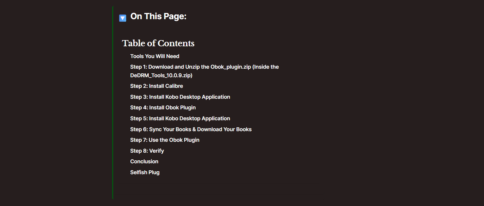 Table of Content for Ghost CMS