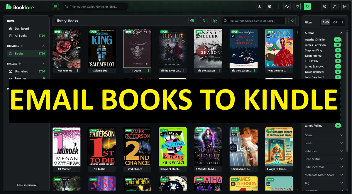 Booklore - Email to Kindle